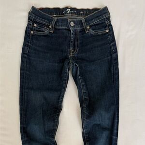 7 For All Mankind Dark Blue Skinny Jeans